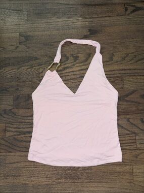 Pink Republic Pink V-Neck Halter Camisole with Gold Ring